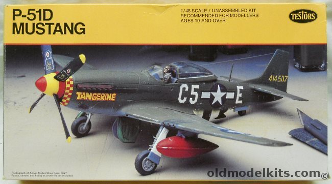 Testors 1/48 North American P-51D Mustang - 357th Fighter Group 'Tangerine' 1st Lt. Henry Pfeiffer's Aircraft, 546 plastic model kit